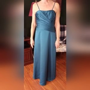 Alfred Angelo Satin Dress Teal size 6
